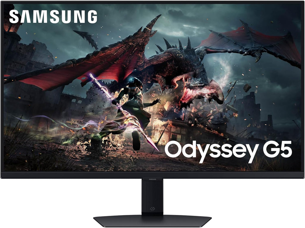 SAMSUNG 32-Inch Odyssey G50D Series QHD Fast IPS G-Sync Compatible Gaming Monitor, 1ms, VESA DisplayHDR 400, 180Hz, AMD FreeSync, Adjustable Stand, Eye Saver Mode, LS32DG502ENXZA, 2024