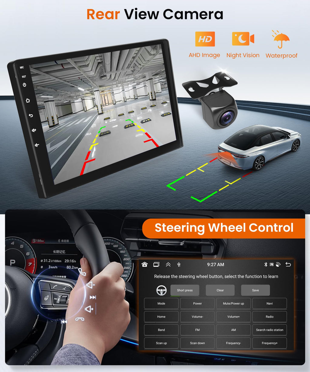2G+64G Wireless Carplay Android Car Radio for Renault Dacia Logan 2 Sandero B52 2012-2019 9 Inch Radio with Android Auto Navi GPS WiFi Mirror Link Bluetooth FM/RDS/Dab/SWC Rear Camera