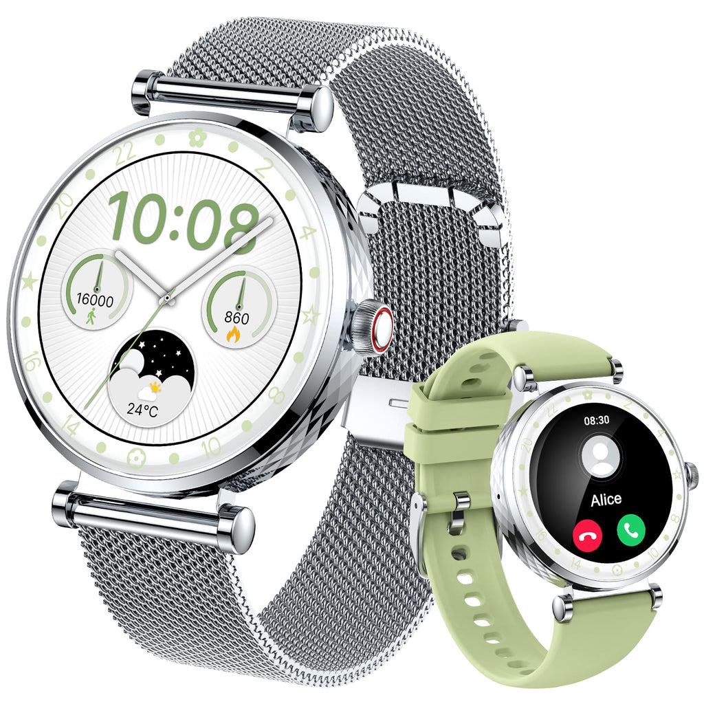 Smart Watch Women, 2025 New Smartwatch Woman with Calls, Smart Watch Menstrual Cycle/Sleep Monitor/SpO2/Pedometer/110+ Sports Modes, IP68 Waterproof Sports Watch for Android iOS