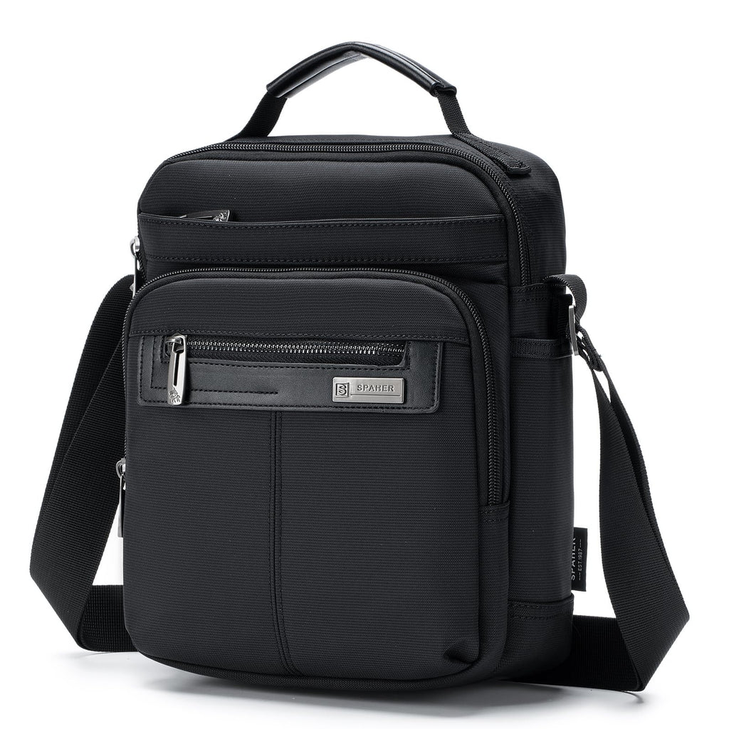 SPAHER - Mala para homem, mala de mão, tiracolo, bolsa de ombro, para homem, bolsa de peito, bolsa de ombro, Ipad mensageiro, bolsa de negócios, porta-talheres crossbody presente