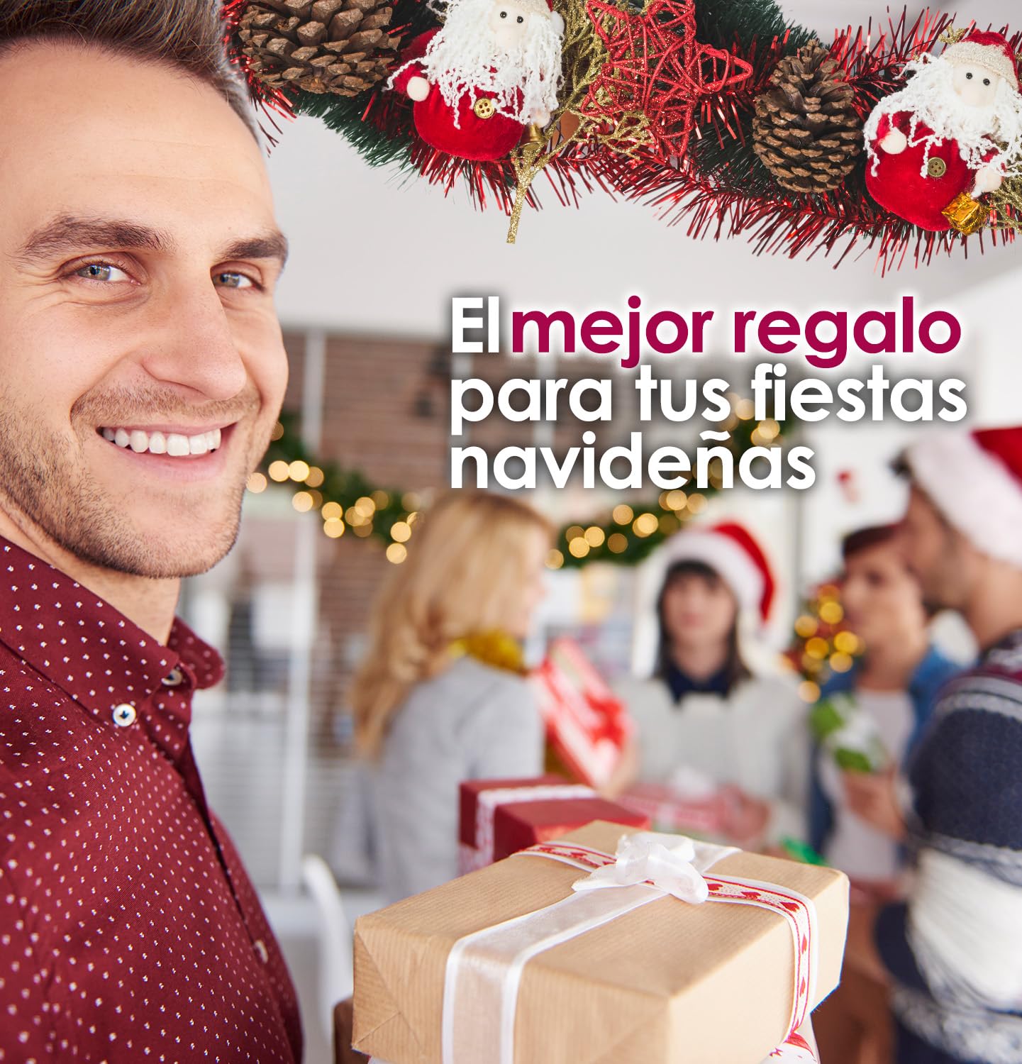 Cesto Gourmet para oferecer M | Perfeita como presente cesta de Natal para empresas, presunto ibérico de isca vinho tempranillo creme de morcela e creme de sobretudo par par PX pack polvones e balões