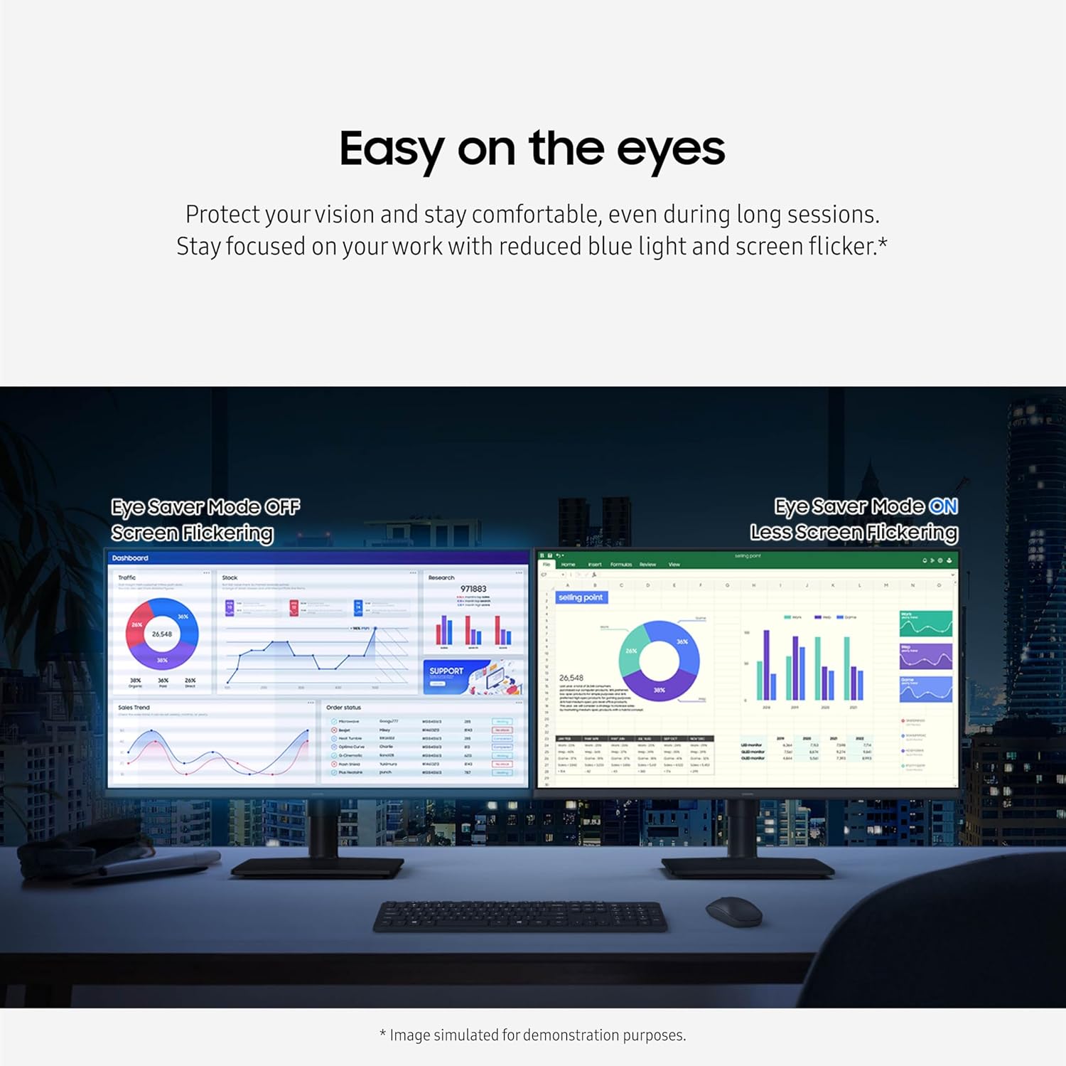 Samsung 27” (S40GD) Borderless Business Monitor with IPS Panel, 100Hz Refresh Rate, Eye Saver Mode, Ergonomic Design, Game Picture Mode, LS27D402GANXGO, 3 Yr Warranty
