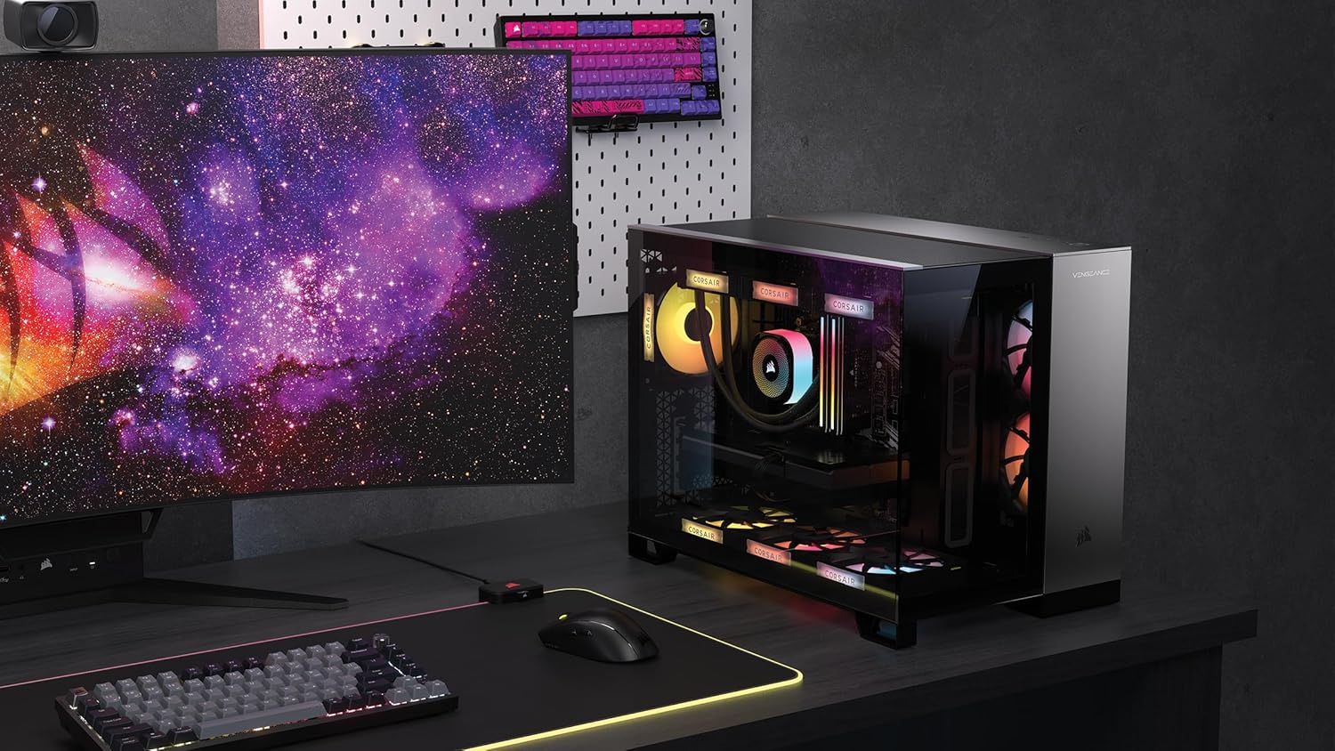 Corsair Vengeance a5100 Gaming PC – Liquid Cooled AMD Ryzen 7 7800X3D CPU – NVIDIA GeForce RTX 5080 GPU – 32GB Dominator Titanium RGB DDR5 Memory – 2TB M.2 SSD – Black