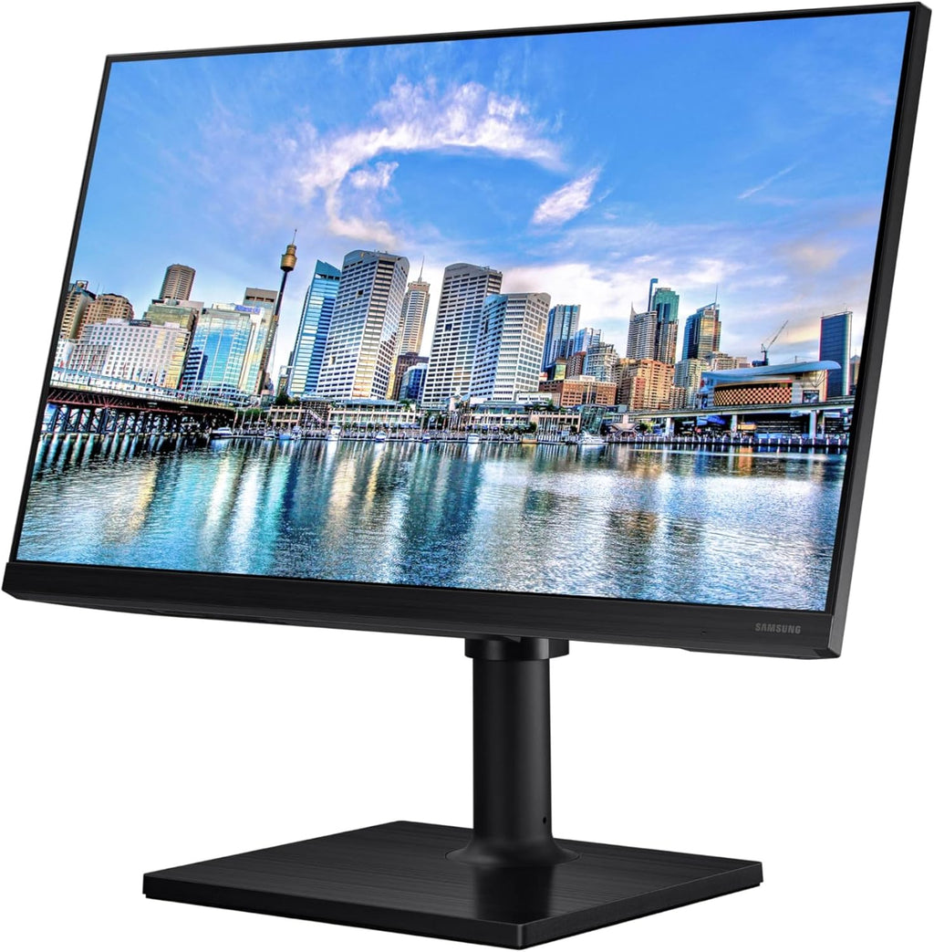 SAMSUNG FT45 Series 24-Inch FHD 1080p Computer Monitor, 75Hz, IPS Panel, HDMI, DisplayPort, USB Hub, Height Adjustable Stand, 3 Yr WRNTY (LF24T454FQNXGO),Black