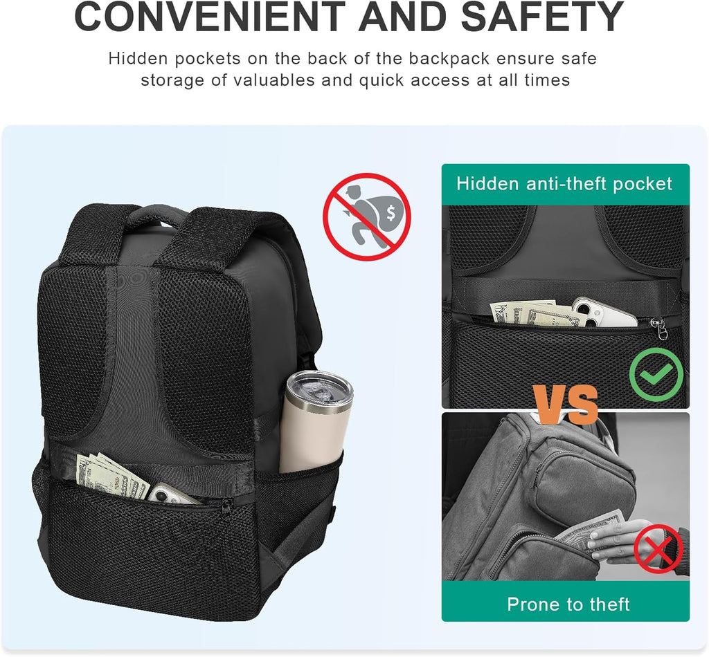 Mochila Viaje Cabina Avion 40x30x20 para Ryanair Equipaje de Mano Mochila con Bolsa Antirrobo y Orificio de Carga Maletas de Viaje para Ryanair Vueling Wizz Air