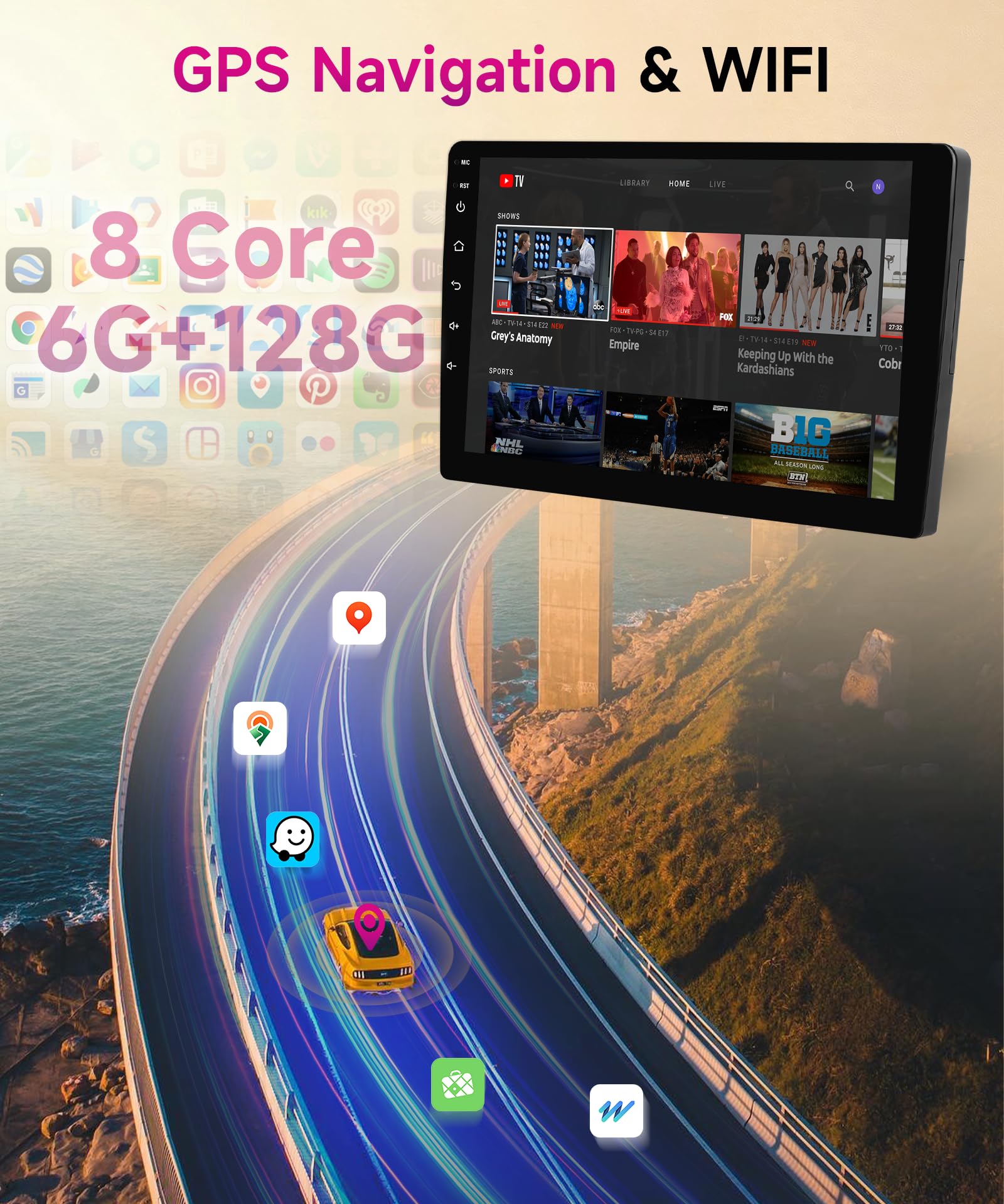 4G+64G Wireless Carplay Android Car Radio for Mercedes Benz S Class W220 VV220 1998-2005 9 Inch Radio with Android Auto GPS Navi WiFi Mirror Link Bluetooth FM/RDS/32 EQ/USB/SWC Rear Camera