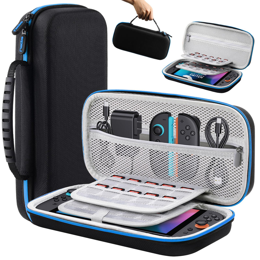 Lmcpa Funda para Consola Nintendo Switch 2 2025, Bolsa de Viaje con 20 Cartuchos de Juego, Estuche Rígido Portátil Protector para Consola 2025 Nintendo Switch 2 Accesorios,