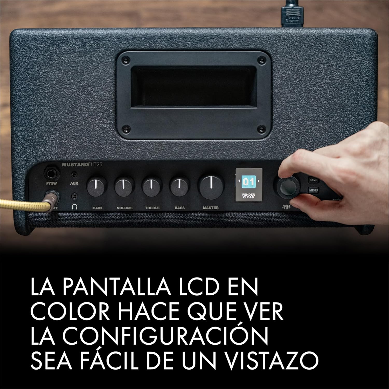 Fender Mustang LT 25, amplificador combinado para guitarra elétrica, preto