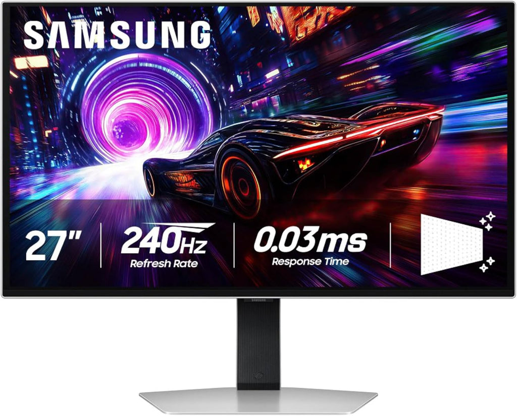 SAMSUNG 27-inch Odyssey QD-OLED G8 (G81SF), 4K, 240Hz, Gaming Monitor, 0.03ms Response Time, DisplayHDR True Black 400, AMD FreeSync™ Premium Pro, Ergonomic Stand, LS27FG810SNXZA, 2025