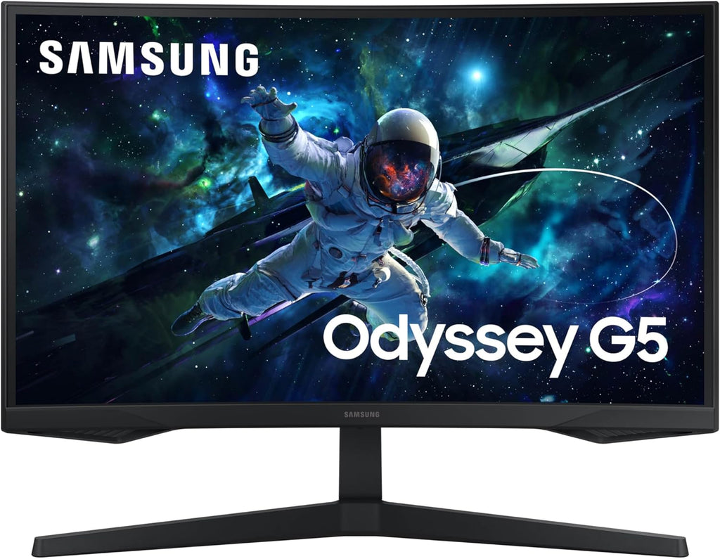 SAMSUNG 32" Odyssey G55C Series QHD 1000R Curved Gaming Monitor, 1ms(MPRT), HDR10, 165Hz, AMD Radeon FreeSync, Eye Care, Glare Free, Sharp Resolution LS32CG550ENXZA