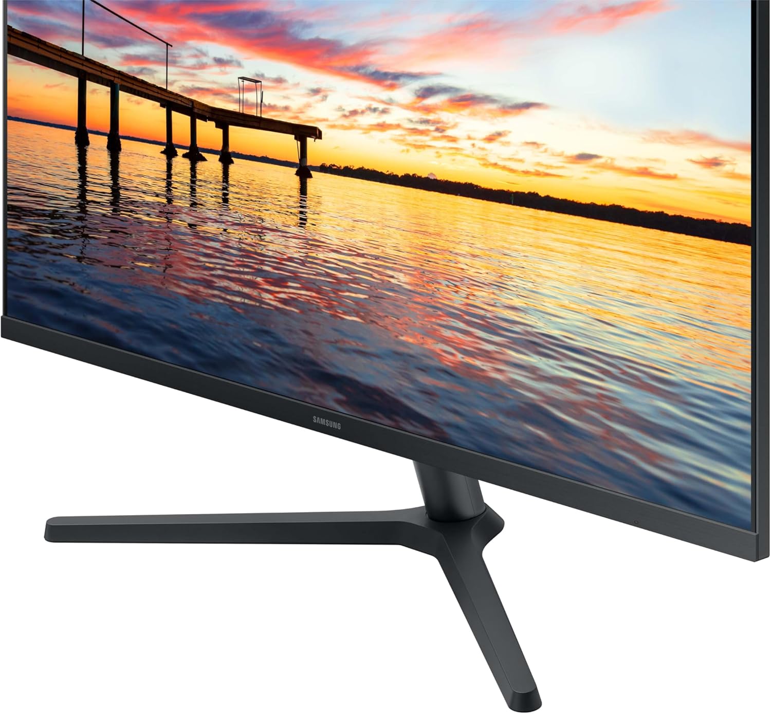 Samsung 32-Inch Flat Computer Monitor, 75Hz, Borderless Display, AMD FreeSync, Game Mode, Advanced Eye Care, HDMI and DisplayPort, LS32B304NWNXGO, 2024