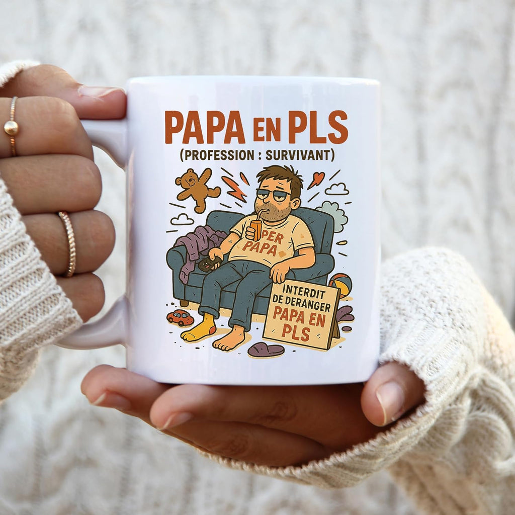 Jungle Mug | Caneca divertida para pai com texto em alemão para homens | presente para o dia do pai | caneca de café para Super Papa Couchheld | Caneca divertida para pais com humor