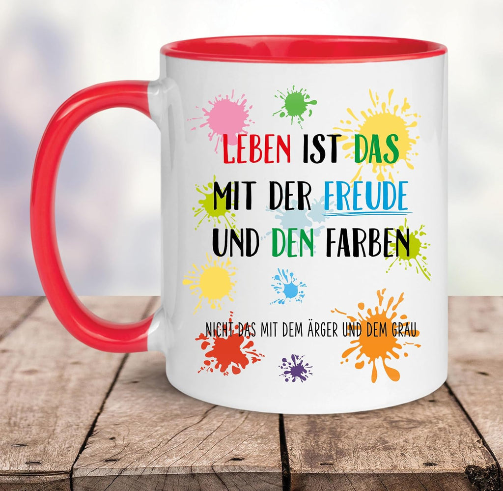 Jungle Mug Caneca com ditado, a vida é a alegria, presente, amigo, namorada, caneca grande, presentes para avó, presente preguiçoso, caneca divertida