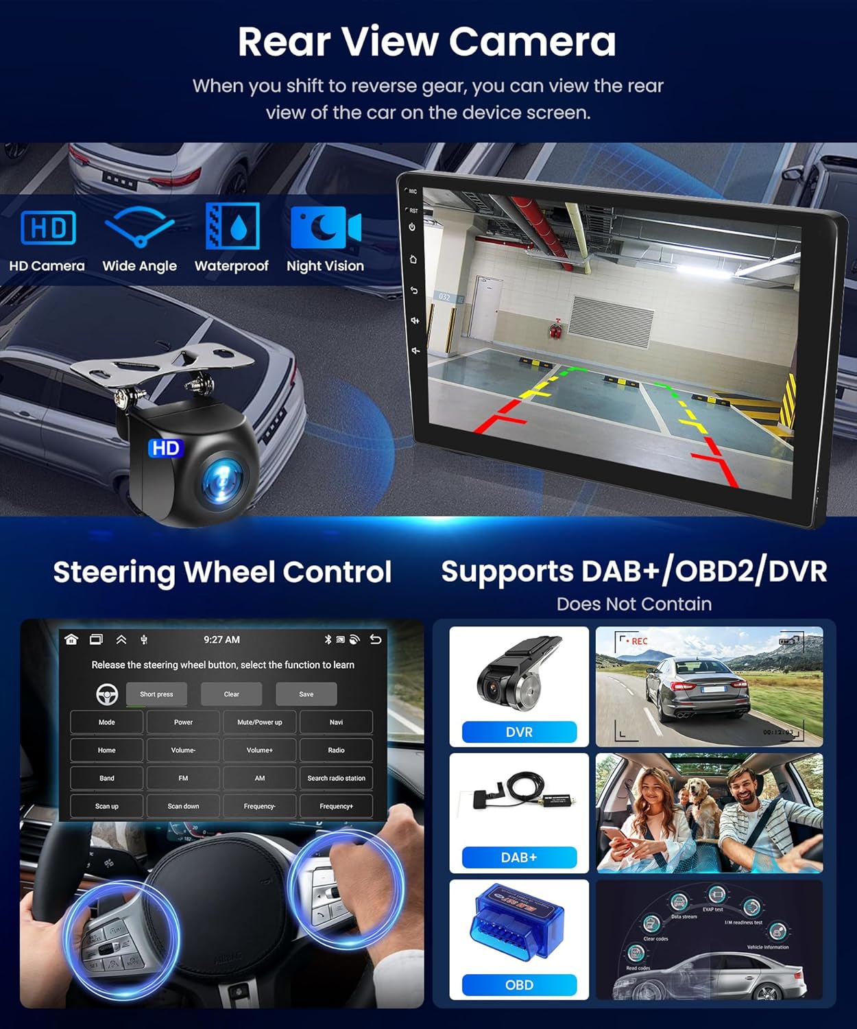 6G+128G 8 Core Wireless Carplay Android Car Radio for VW Magotan/CC Passat B7/B6 2010-2015 10 Inch Car Radio with Android Auto GPS Navi WiFi Mirror Link Bluetooth FM/RDS/DSP Rear Camera