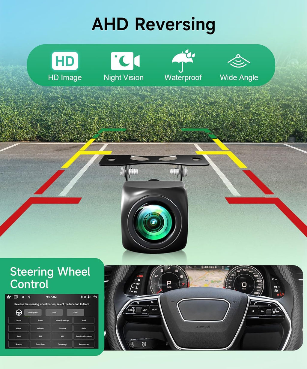 2G+64G Wireless Carplay Android Car Radio 2 Din for Mitsubishi ASX 1/Citroen C4/Peugeot 4008 10 Inch Car Radio with Android Auto GPS Navi WiFi Mirror Link Bluetooth FM/RDS Rear Camera