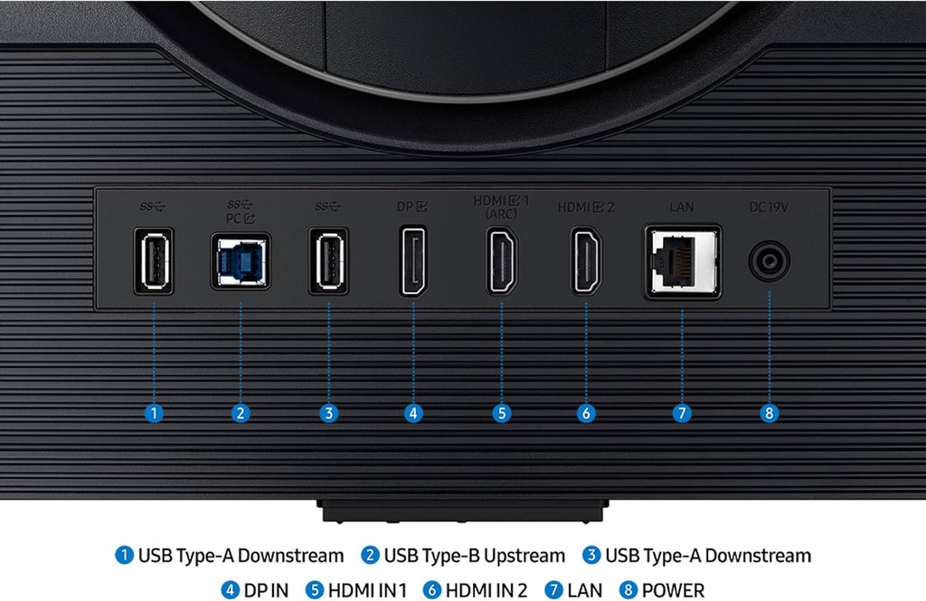 Samsung 32” Odyssey G7 (G70D) 4K UHD IPS 144Hz 1ms(GtG) Smart Gaming Monitor, G-Sync Compatible, AMD Freesync Premium, Vivid Colors, Adjustable Stand, Black Equalizer, LS32DG702ENXZA