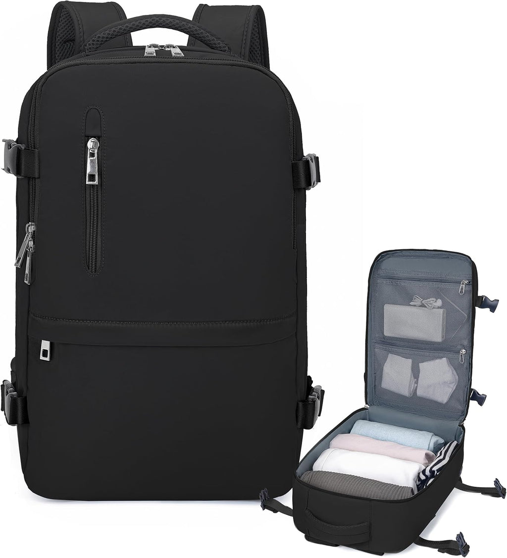 Mochila viagem cabine avion 40 x 20 x 25, mochila Ryanair 40 x 20 x 25, mochila de cabine de baixo assento bolsa de viagem impermeável bagagem de mão com fivela de peito e bolsa anti-roubo,