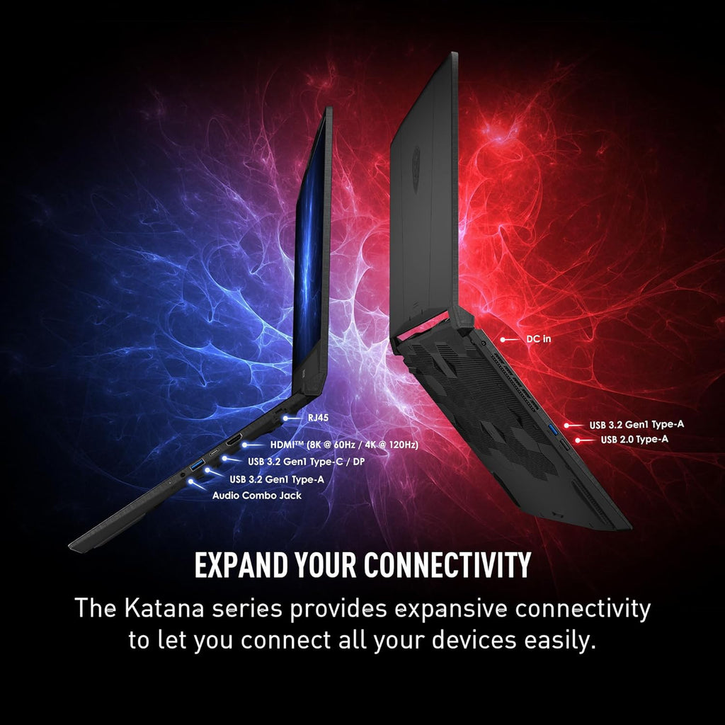 MSI Katana A15 AI Gaming Laptop 15.6” QHD 165Hz – Ryzen 9-8945HS, RTX 4070, 32GB DDR5, 1TB SSD, Cooler Boost 5, Windows 11: Black B8VG-450US