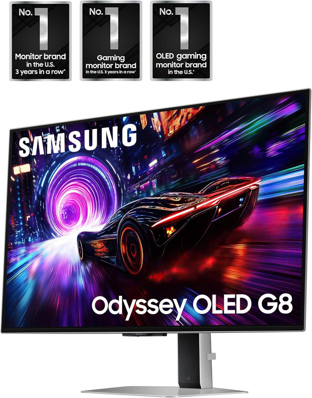 SAMSUNG 32” Odyssey QD-OLED G8 (G81SF), 4K, 240Hz, Gaming Monitor, 0.03ms Response Time, DisplayHDR True Black 400, AMD FreeSync™ Premium Pro, G-Sync Compatibile, 3 Yr Warranty, LS32FG810SNXZA, 2025