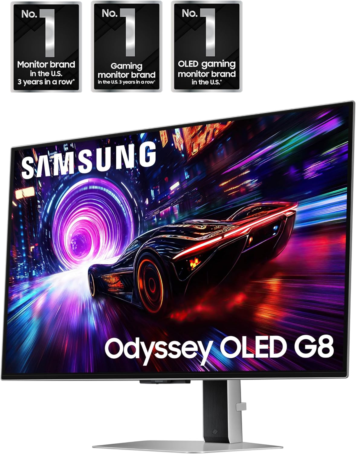 SAMSUNG 32” Odyssey QD-OLED G8 (G81SF), 4K, 240Hz, Gaming Monitor, 0.03ms Response Time, DisplayHDR True Black 400, AMD FreeSync™ Premium Pro, G-Sync Compatibile, 3 Yr Warranty, LS32FG810SNXZA, 2025