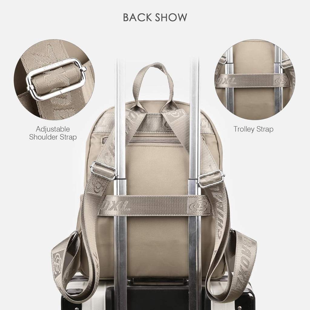 SPAHER Mochila anti-roubo casual para mulher, impermeável, mala de mão, viagem, nylon, pequena, escola, presente para meninas e uso diário, Roxo, Mochilas daypack