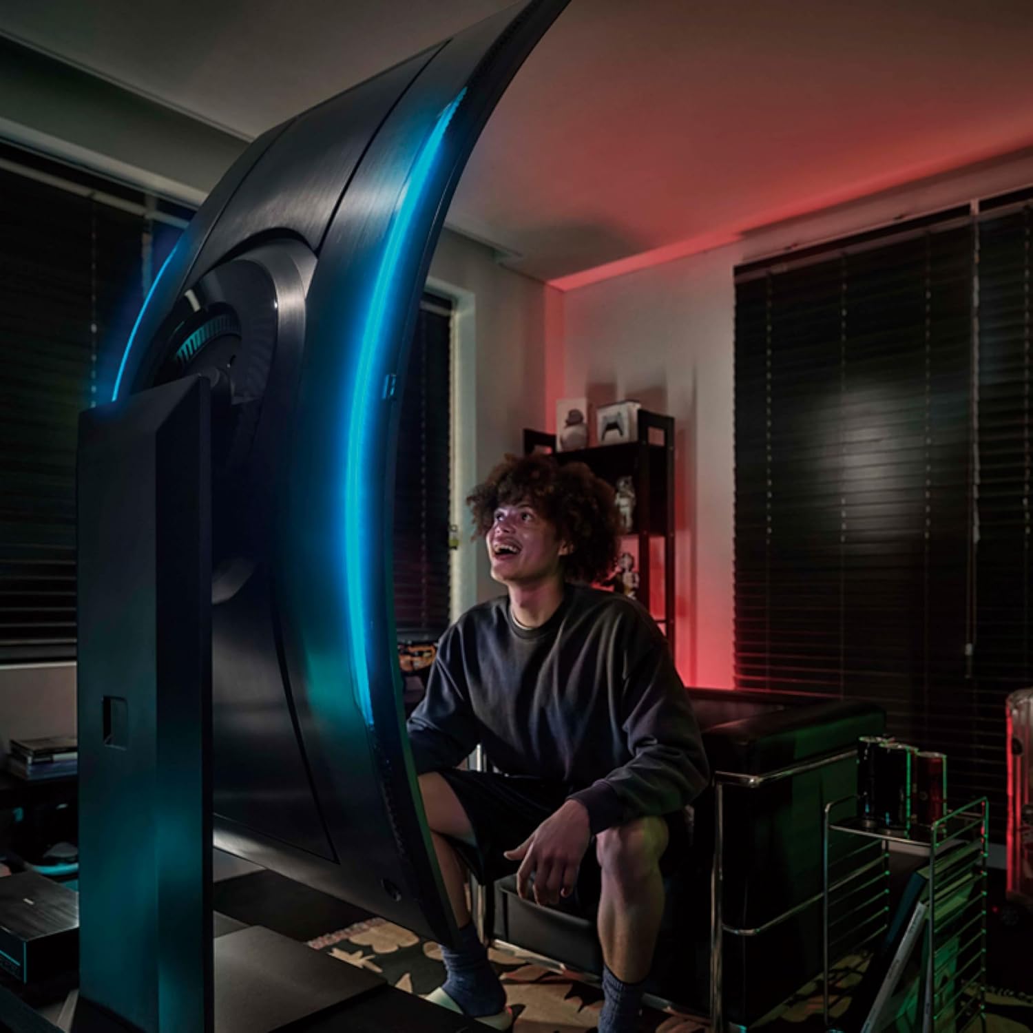 Samsung 55" Odyssey Ark 2nd Gen 4K UHD 1000R Curved Gaming Monitor, 165Hz, 1ms, 4 Input Multi View, Quantum Mini-LED, AMD FreeSync Premium Pro, HDR 10+, Height Adjustable Screen, LS55CG970NNXGO