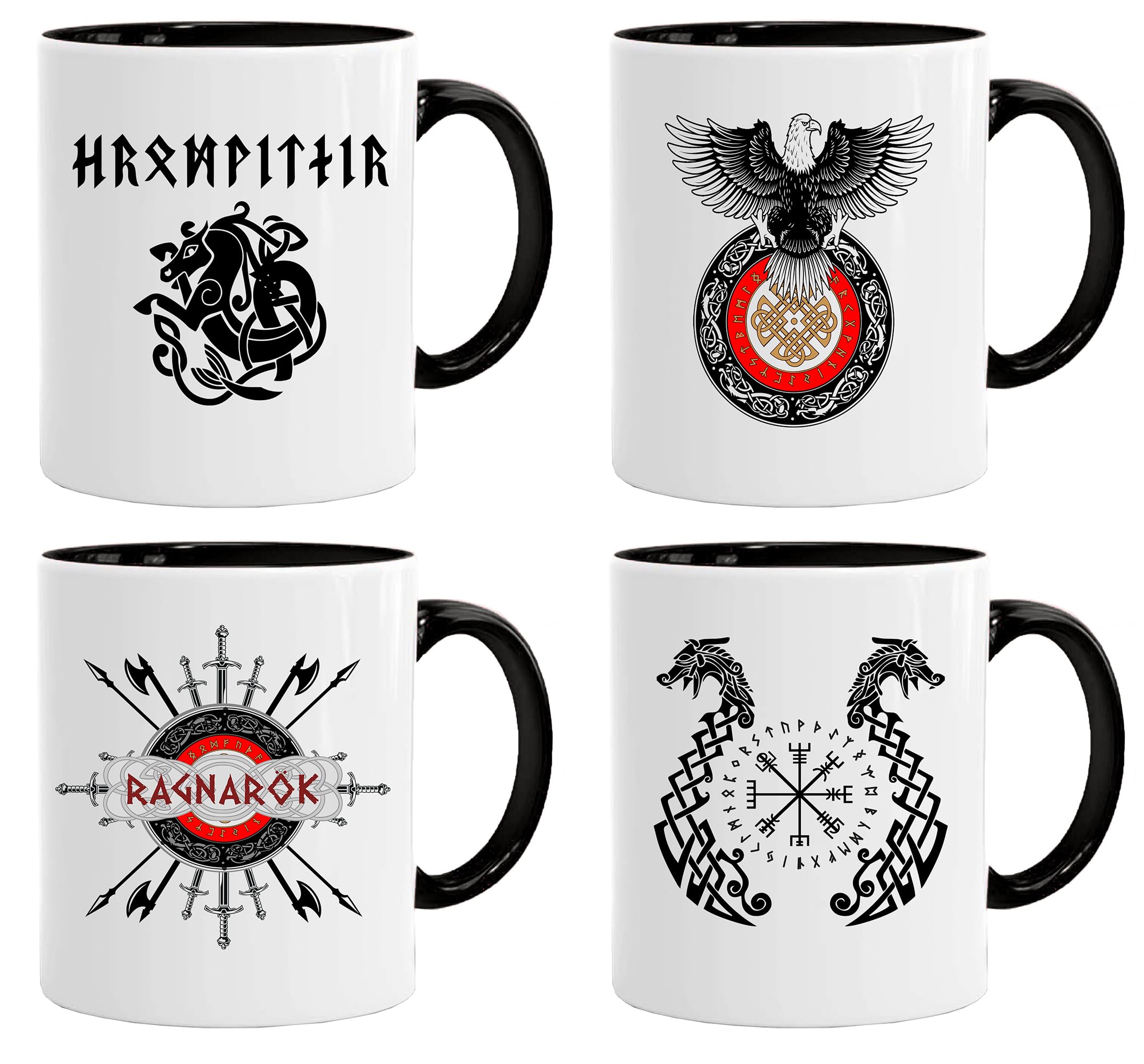 Jungle Mug Caneca Viking nórdica | Caneca de presente para homens idosos, pai, avô, caneca de café, design viking, design de caveira e martelo de Thors (VIKING022)