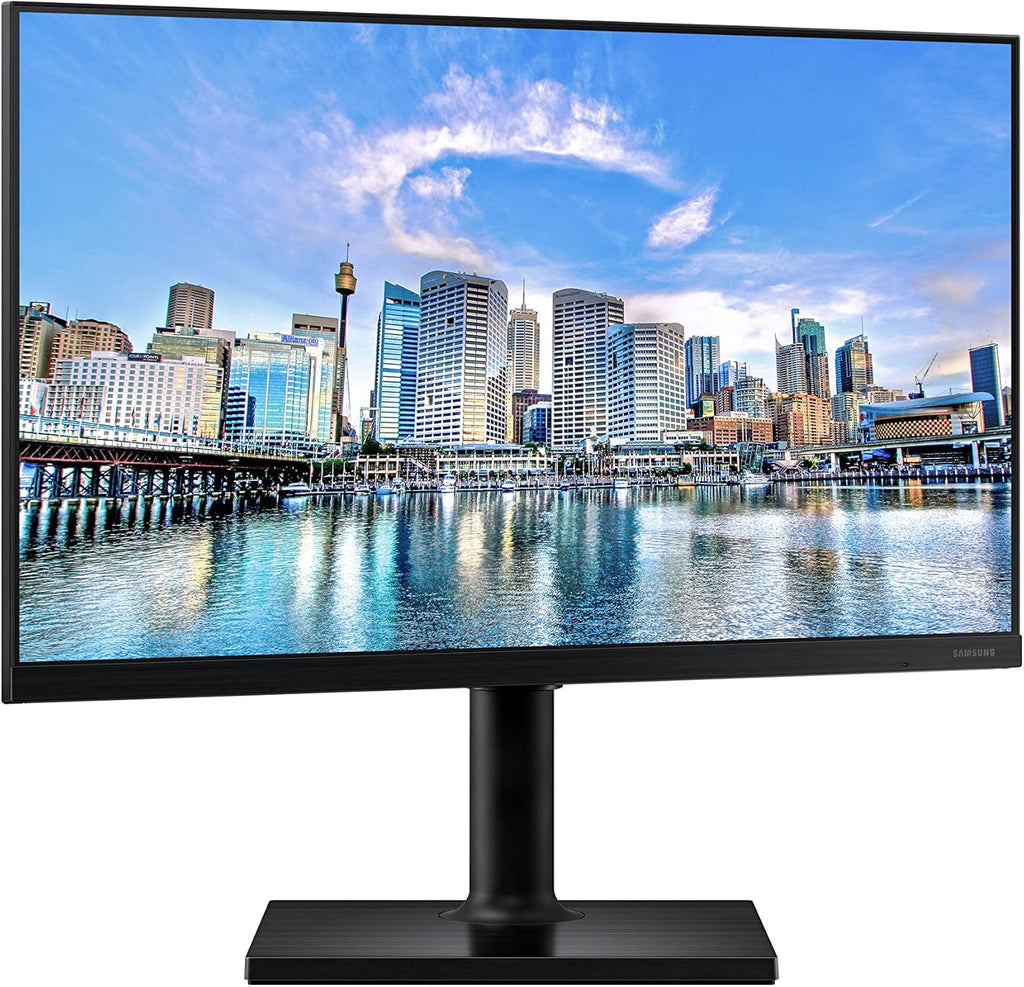 SAMSUNG FT45 Series 24-Inch FHD 1080p Computer Monitor, 75Hz, IPS Panel, HDMI, DisplayPort, USB Hub, Built-in Speakers, Height Adjustable Stand, 3 Yr WRNTY (LF24T450FZNXGO),Black