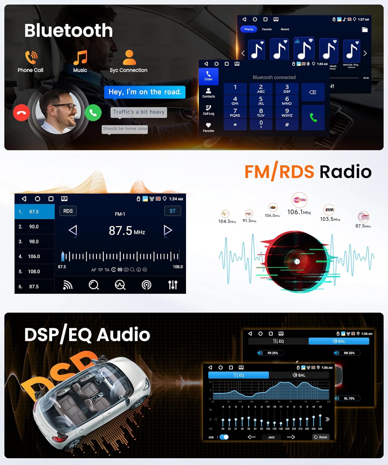 6G+128G 8 Core Wireless Carplay Android Car Radio for Mitsubishi ASX 1/Citroen C4/Peugeot 4008 10 Inch Radio with Android Auto GPS Navi WiFi Mirror Link Bluetooth FM/RDS/DSP EQ Rear Camera
