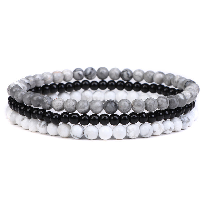 Conjunto de 3 pulseras en piedra natural