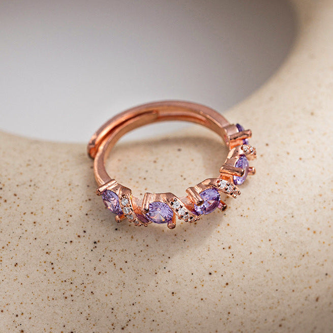 Anillo con circonita cúbica