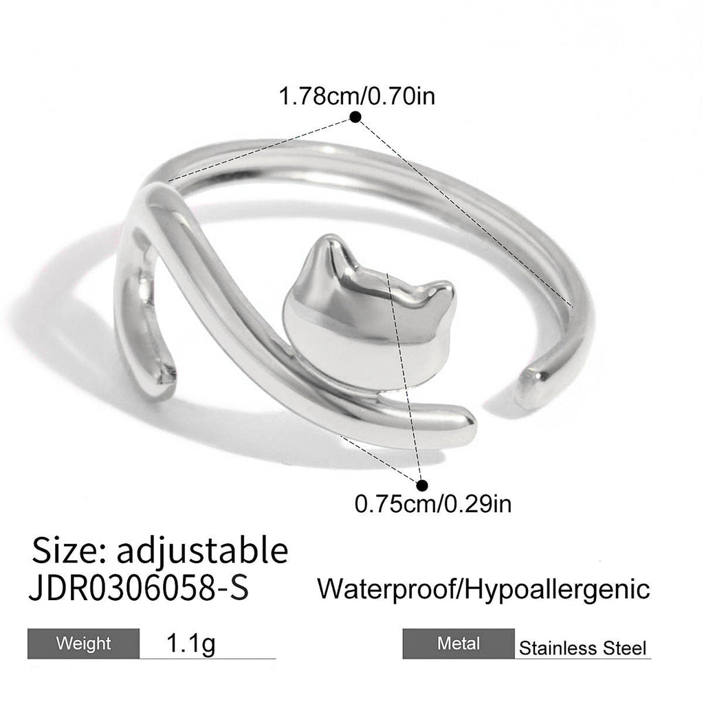 Anel Pet Lovers em Aço Inoxidável