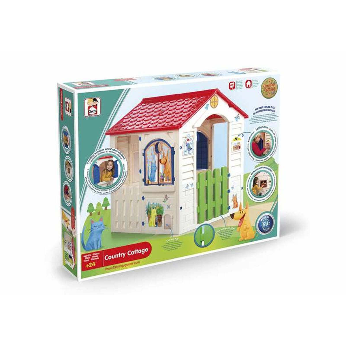 Casa de juegos para niños Chicos Country Cottage 84 x 103 x 104 cm