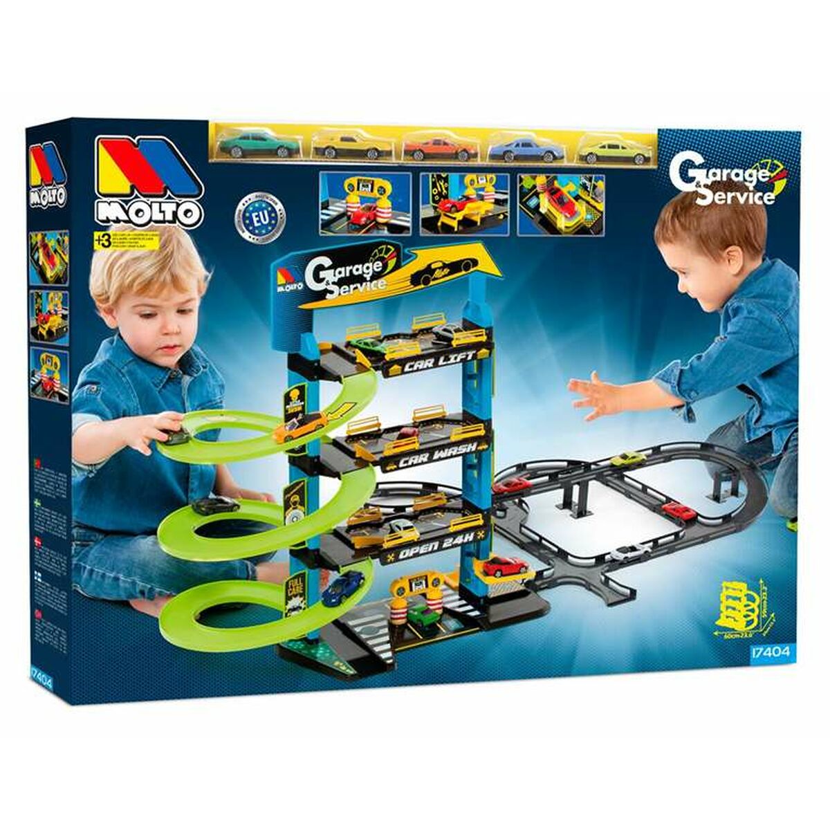 Moltó Race Track 3 levels Car x 5
