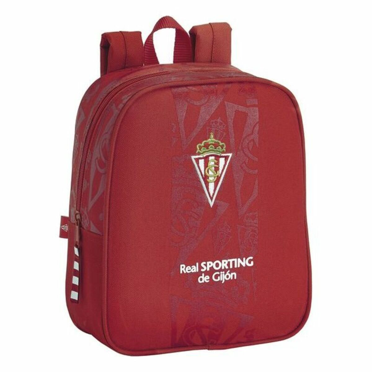 Mochila infantil del Real Sporting de Gijón, color rojo