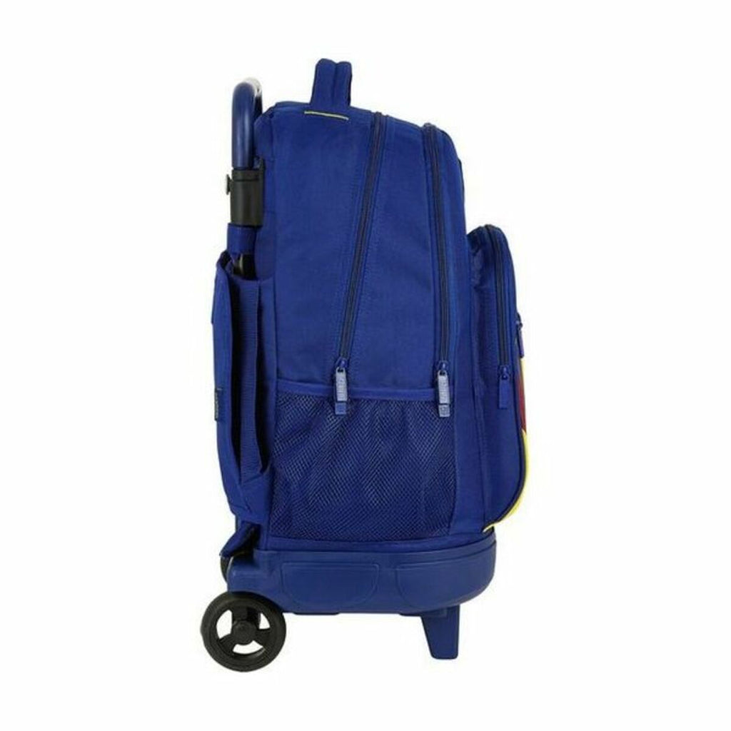 FC Barcelona Compact Wheeled School Backpack 612025918 Blue (33 x 45 x 22 cm)