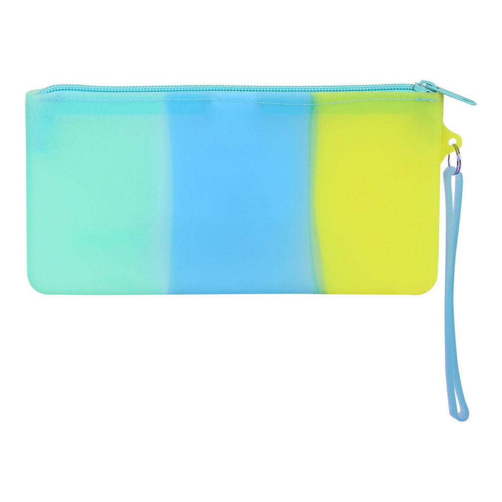 Mochila escolar Safta, azul, verde y amarillo (21 x 10,5 x 2 cm)