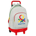 Mochila Escolar com Rodas Benetton Pop Cinzento (33 x 45 x 22 cm)