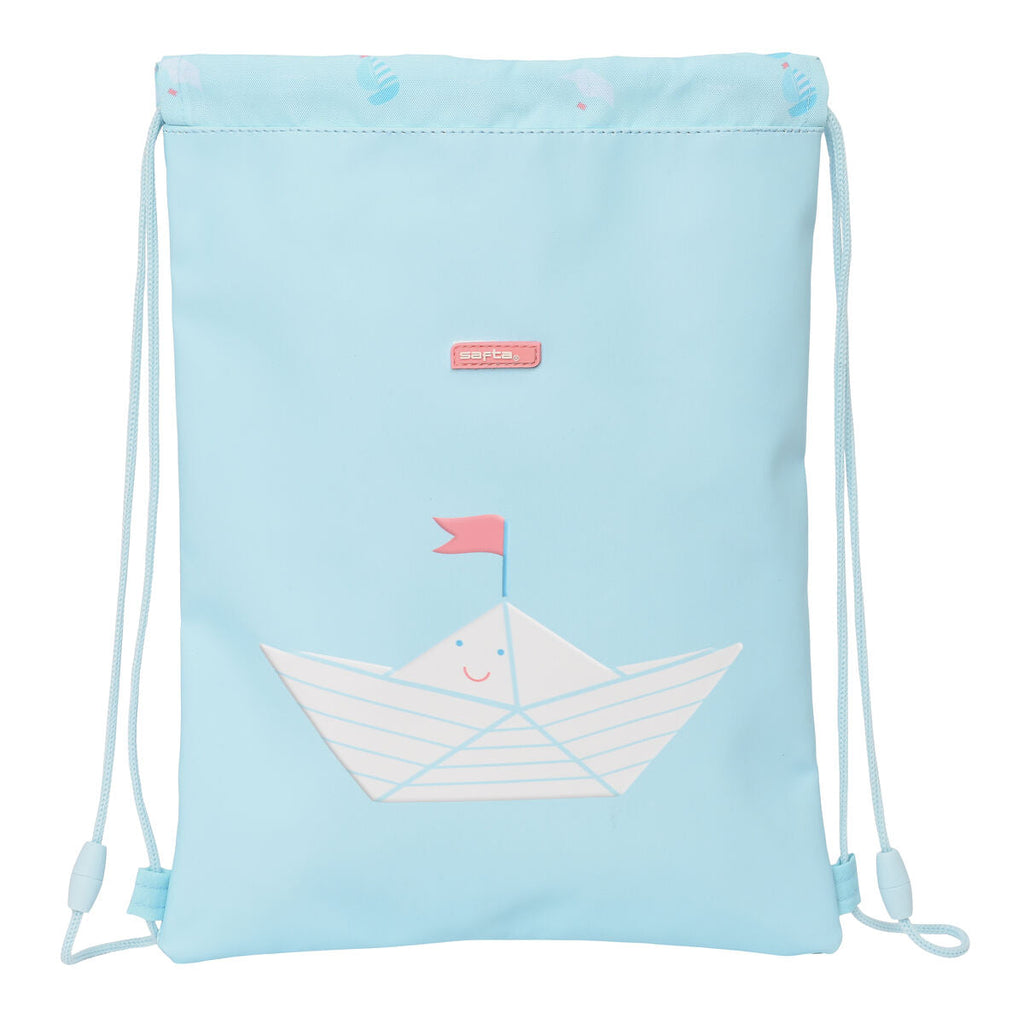 Saco Mochila com Cordas Safta Ship Azul (26 x 34 x 1 cm)