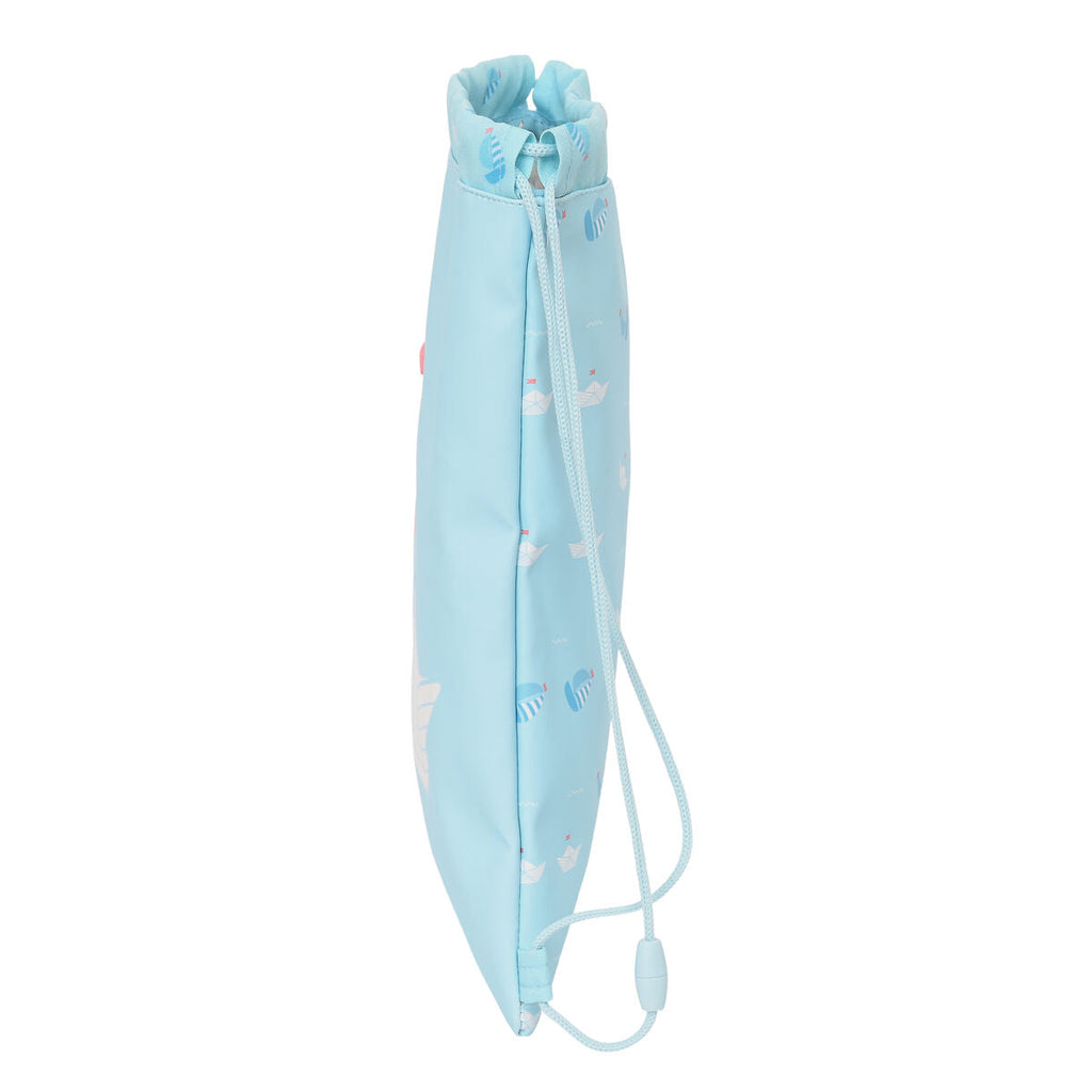 Saco Mochila com Cordas Safta Ship Azul (26 x 34 x 1 cm)