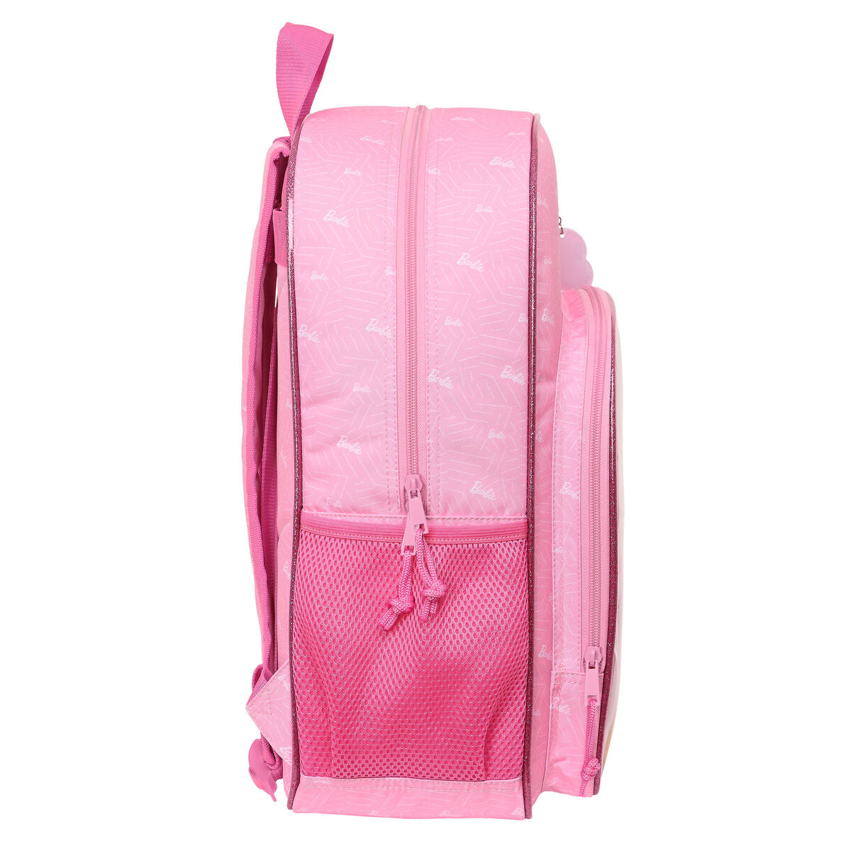 Mochila escolar rosa para niña Barbie 33 x 42 x 14 cm