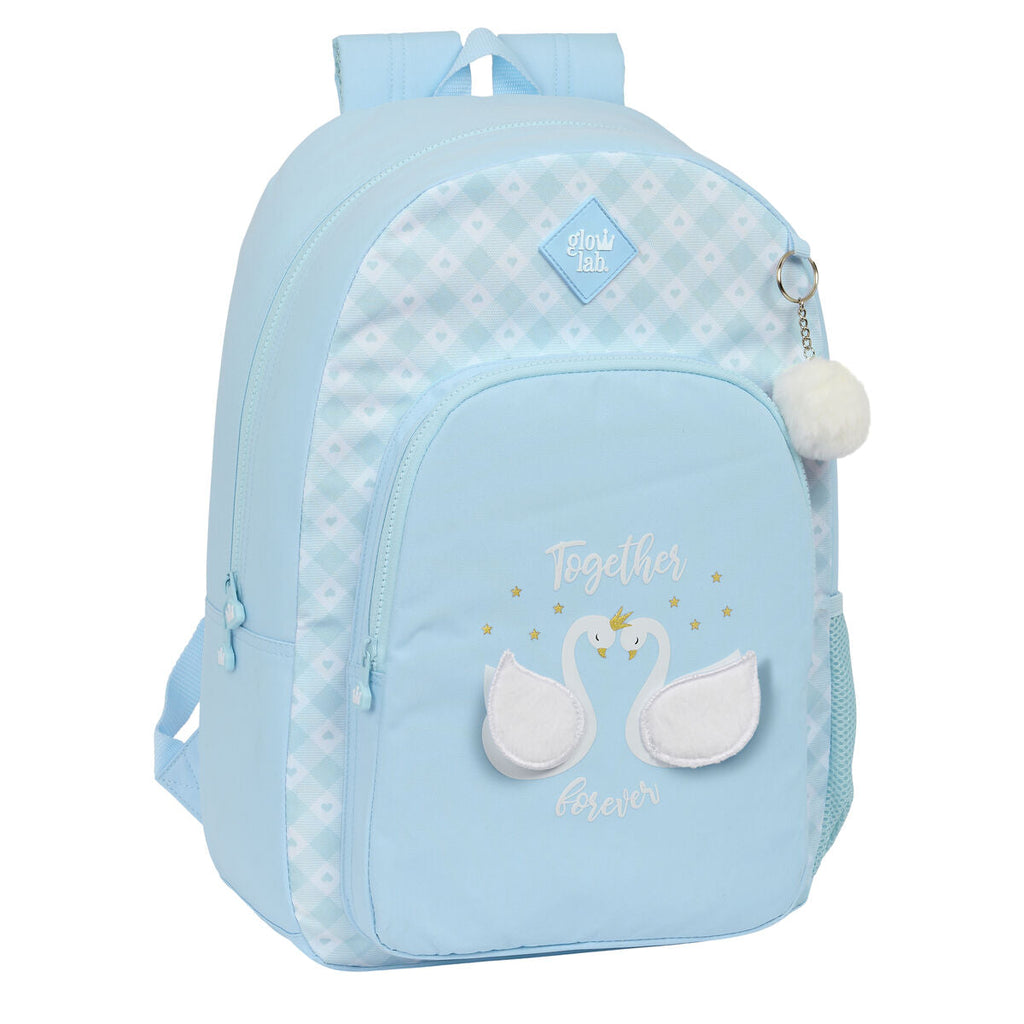 Glow Lab Swans Blue School Backpack 30 x 46 x 14 cm