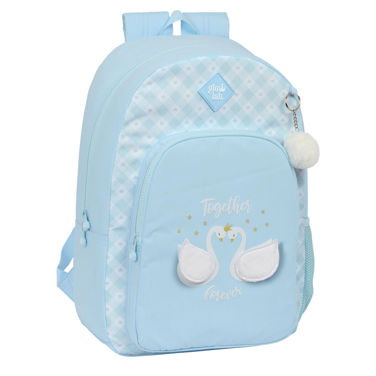 Glow Lab Swans Blue School Backpack 30 x 46 x 14 cm