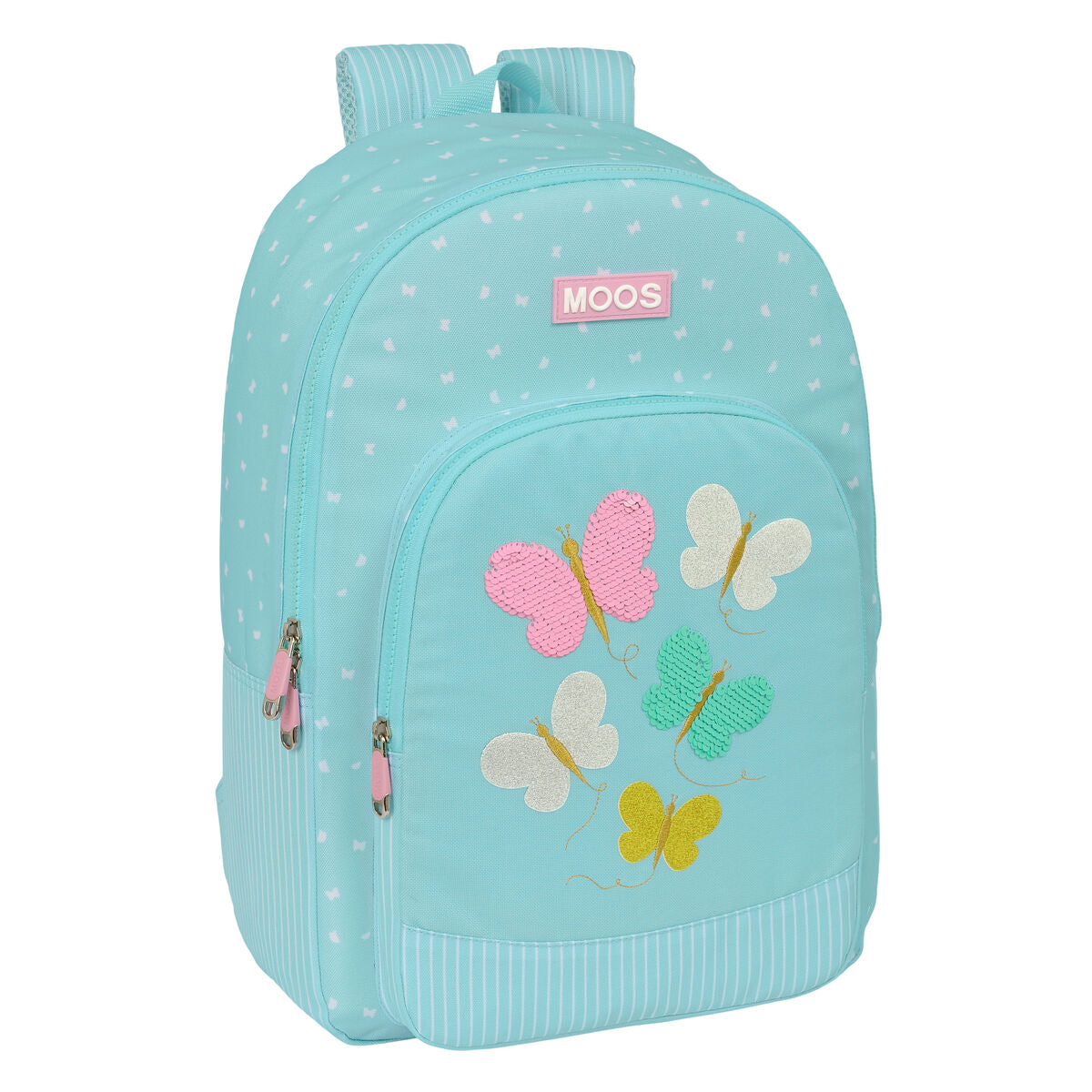 Mochila escolar azul Moos Butterflies 30 x 46 x 14 cm