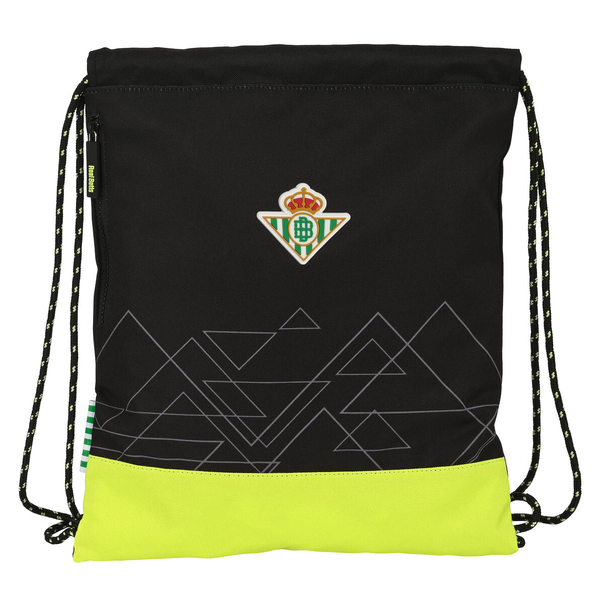 Mochila con cordón negro lima del Real Betis Balompié
