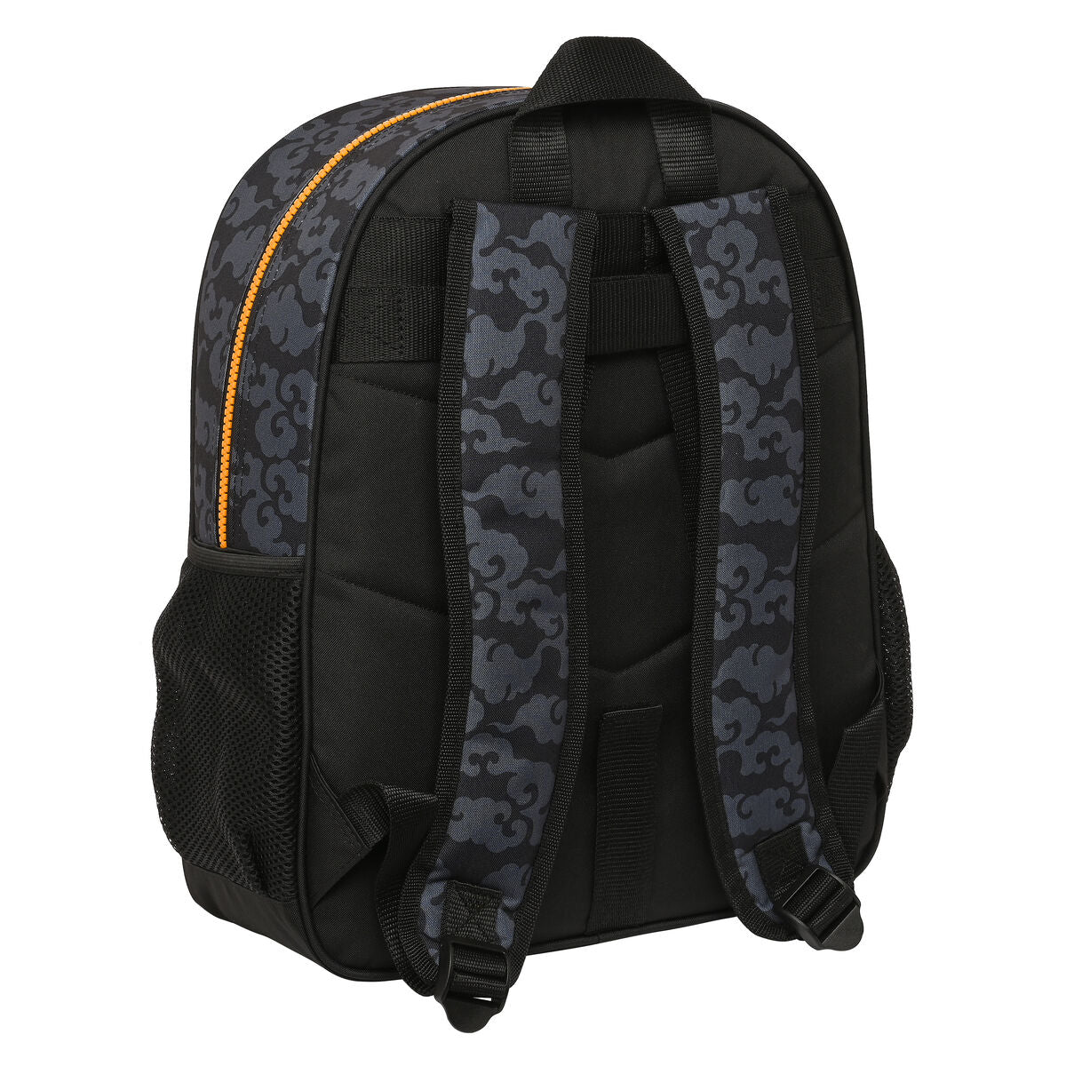 Mochila Escolar Naruto Preto Laranja 32 X 38 X 12 cm