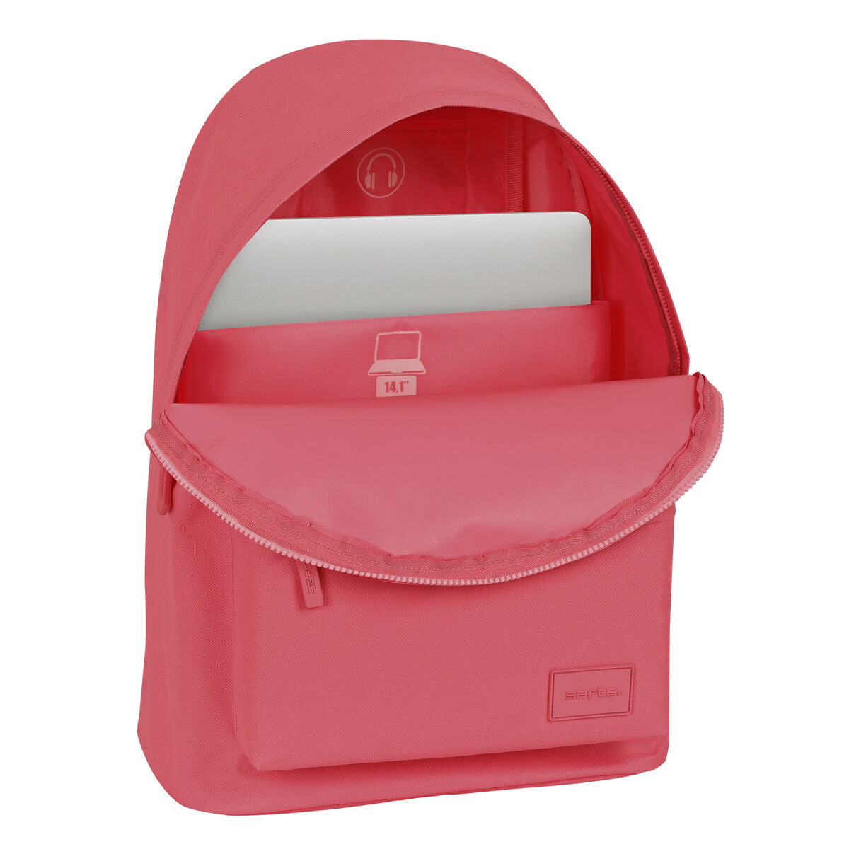 Mochila escolar Safta Marsala 31 x 41 x 16 cm Burdeos