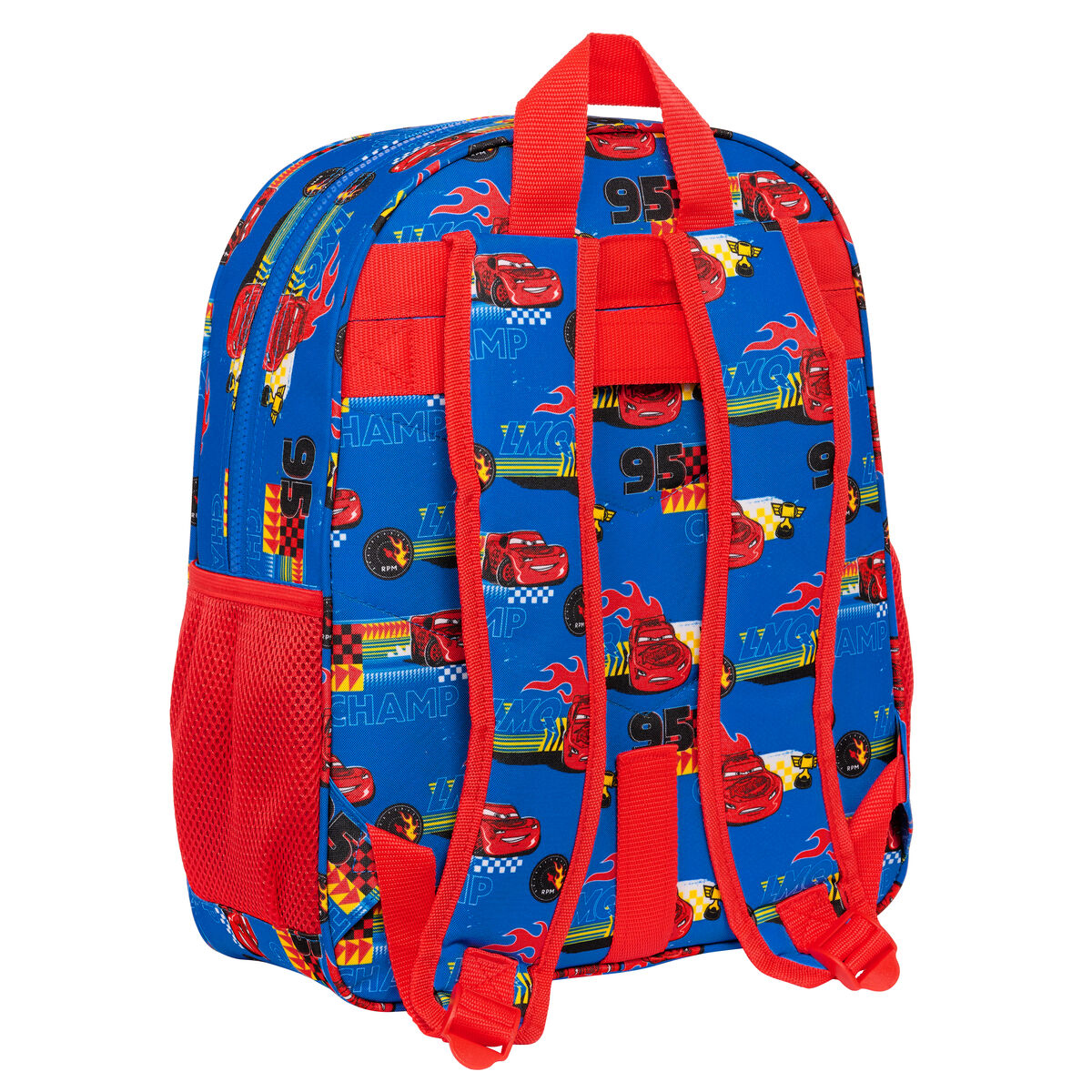 Mochila escolar Cars Race Ready azul 32 x 38 x 12 cm