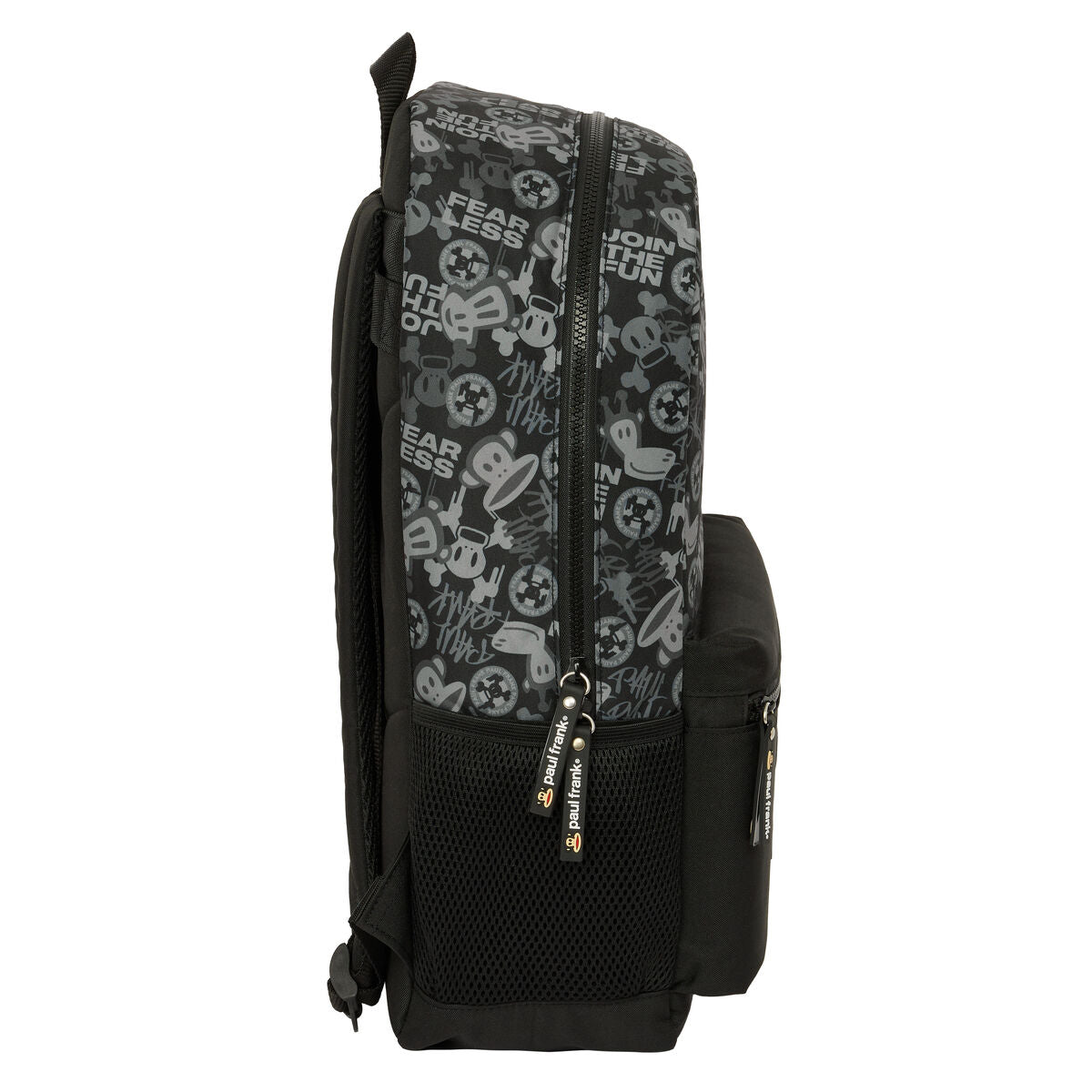 Mochila Escolar Paul Frank Join the fun Preto 30 x 46 x 14 cm