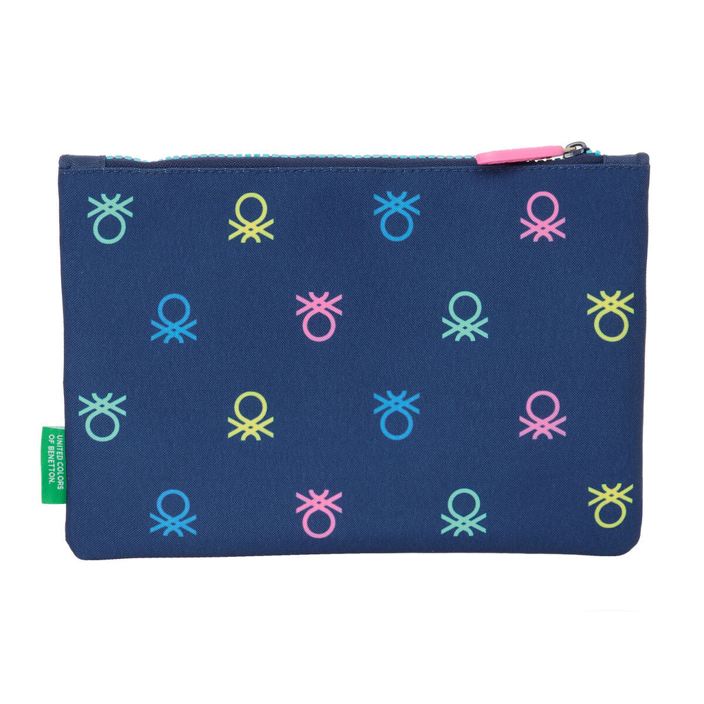 Bolsa Escolar Benetton Cool Azul Marinho 23 x 16 x 3 cm